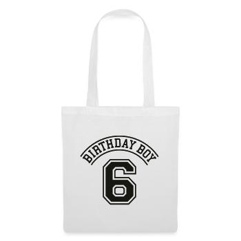 Garçon d'anniversaire 6 années - Sac en tissu - blanc - Devant