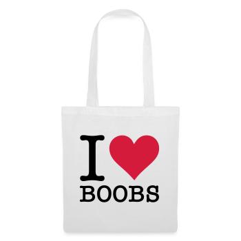 I love seins - Sac en tissu - blanc - Devant