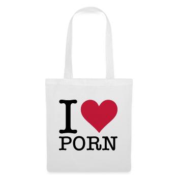 I love porn! - Tote Bag - white - Front