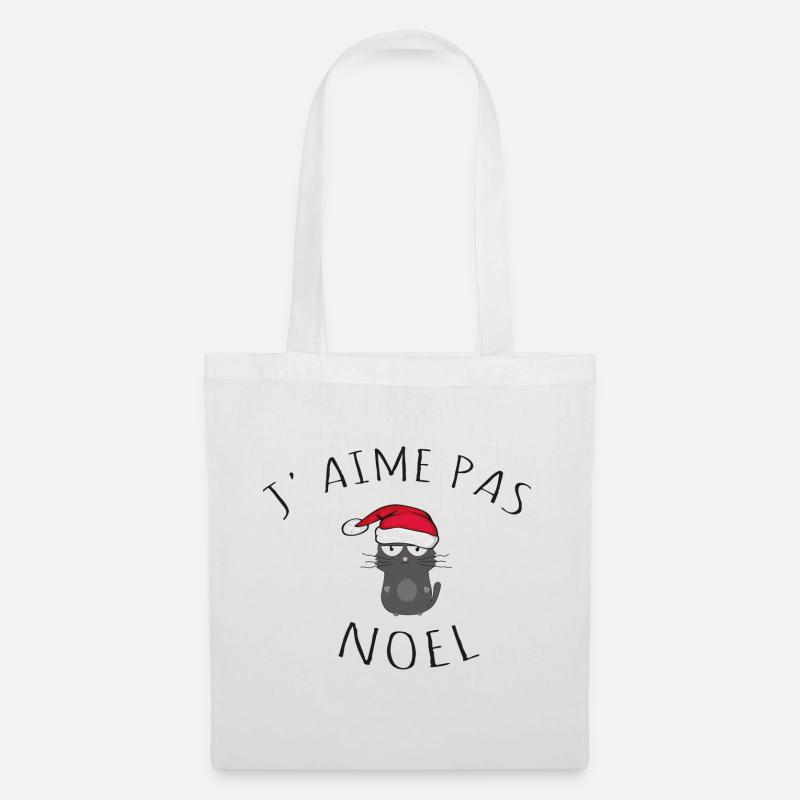 J'aime pas Noël - Sac en tissu - blanc