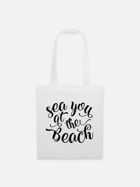 Wir sehen uns am Strand - Stoffbeutel - Weiß