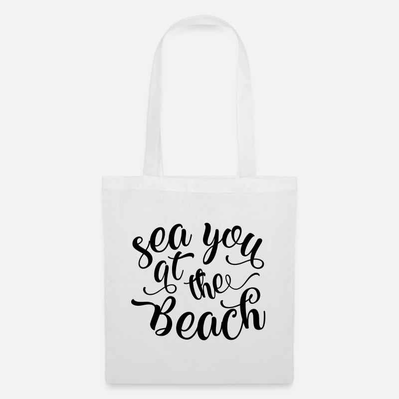 Wir sehen uns am Strand - Stoffbeutel - Weiß