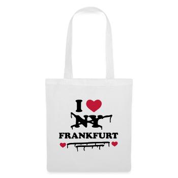 I Don't Love NY sondern Frankfurt - Stoffbeutel - Weiß - Vorne