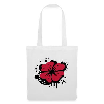 Klatschmohn als Graffiti - Stoffbeutel - Weiß - Vorne