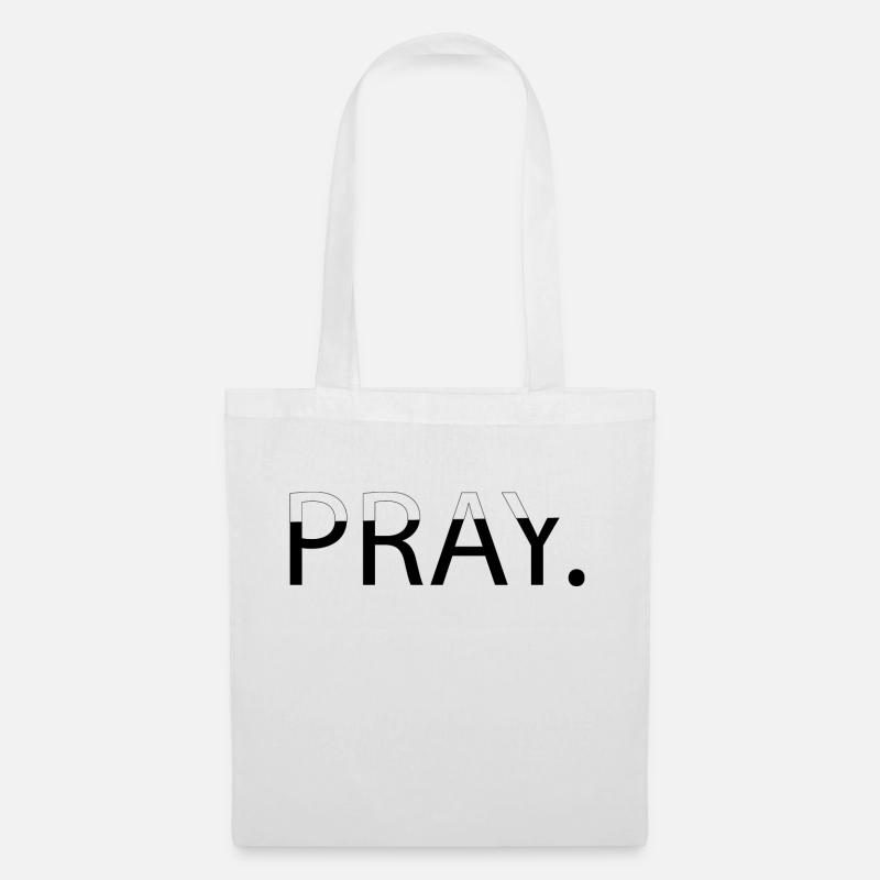 PRAY - Stoffbeutel - Weiß