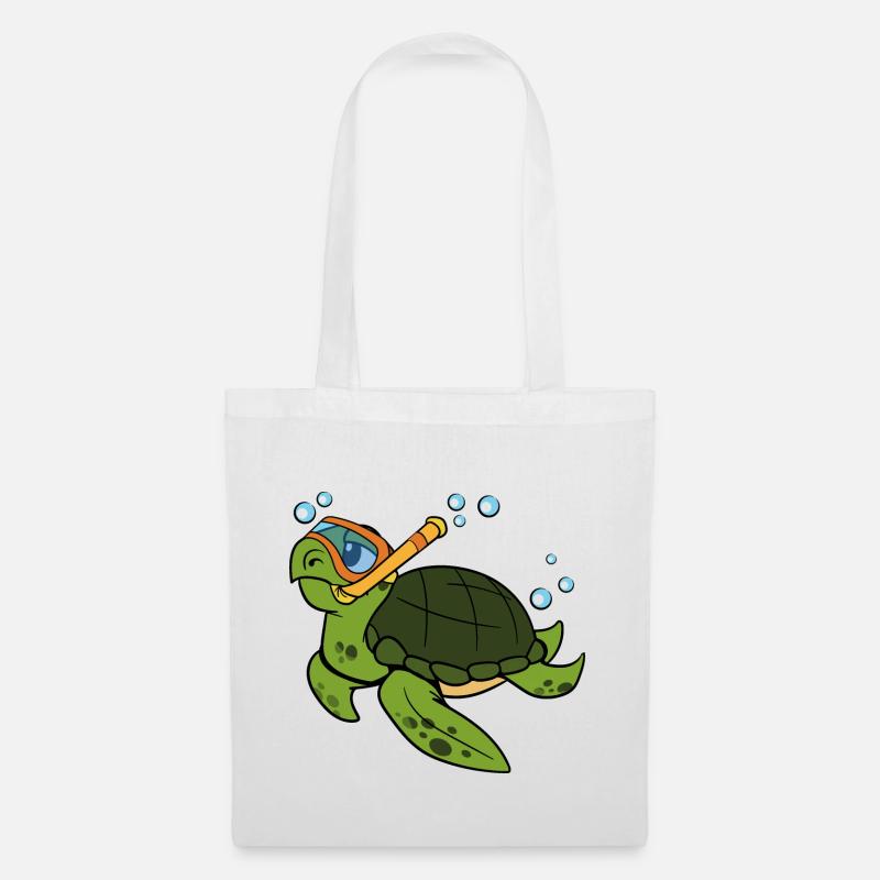 Schildkröte - Stoffbeutel - Weiß