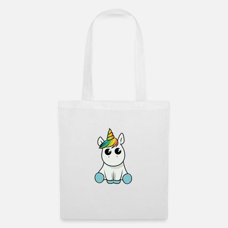 HQshirts Licorne Mignon Doux - Sac en tissu - blanc