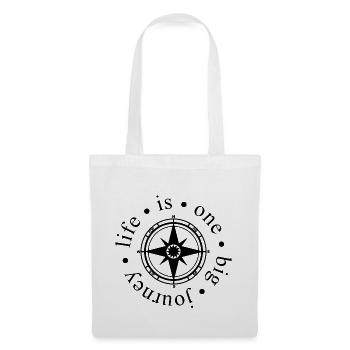 Life is a journey - compass - Tote Bag - white - Front