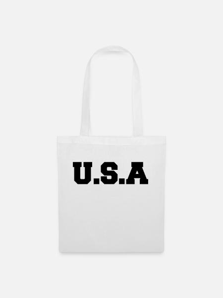 usa - Stoffbeutel - Weiß