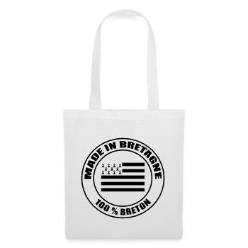 Made in Bretagne drapeau 2 - Sac en tissu - blanc - Devant