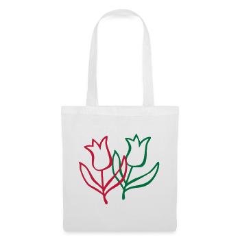 tulpen blume blüte - Stoffbeutel - Weiß - Vorne