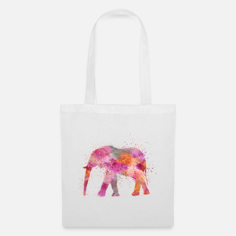 Elefant - Stoffbeutel - Weiß
