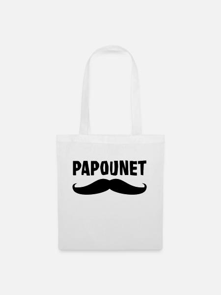 Papounet - Sac en tissu - blanc