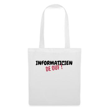 informatique / informaticien / ordinateur / geek - Sac en tissu - blanc - Devant