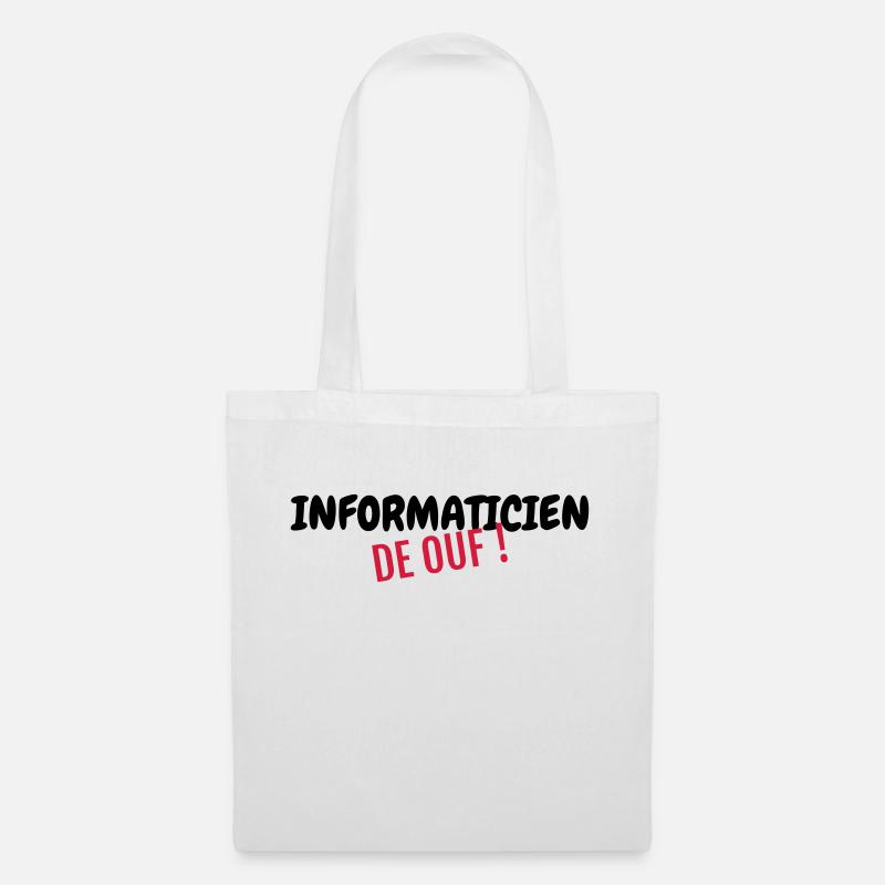 informatique / informaticien / ordinateur / geek - Sac en tissu - blanc