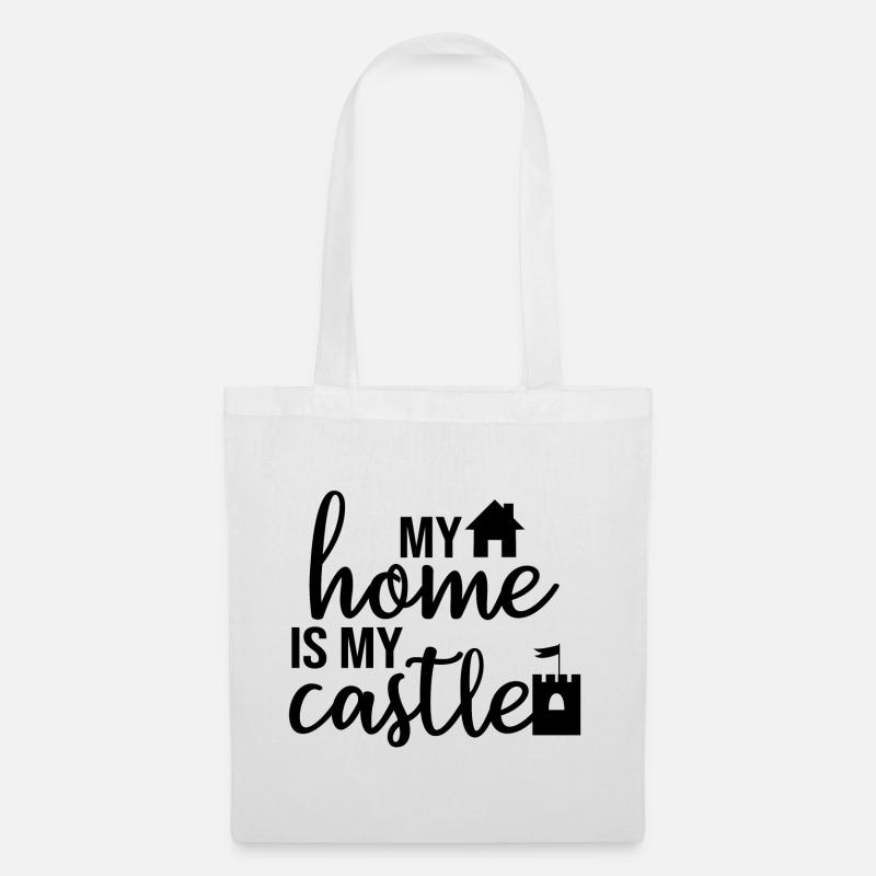 My home is my castle - Stoffbeutel - Weiß