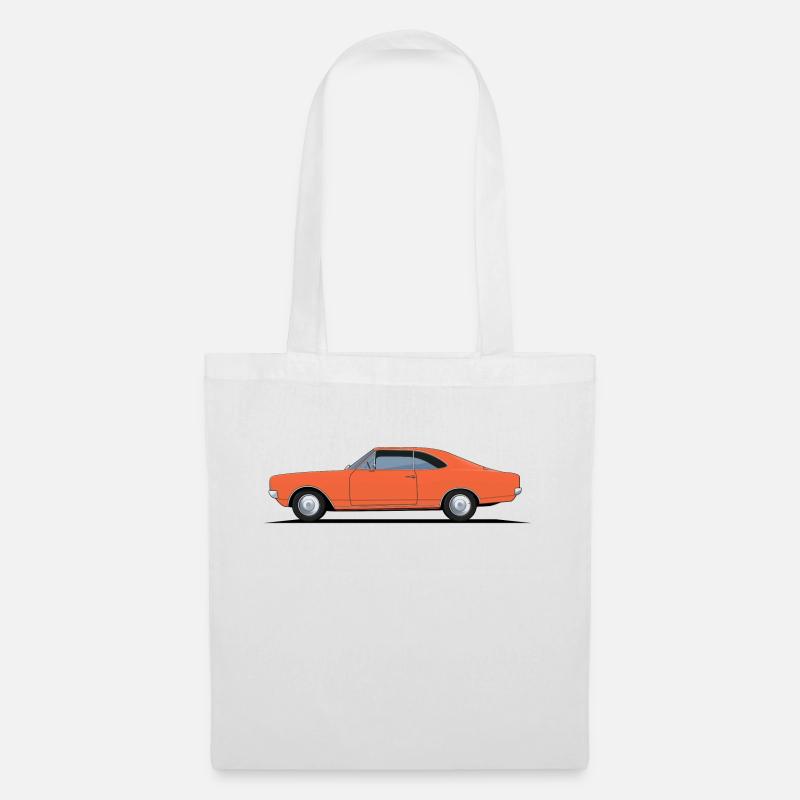 Auto Oldtimer Rekord C Coupe orange - Stoffbeutel - Weiß