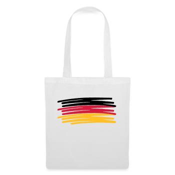 Germany Colors Pen Painted Flag - Tote Bag - white - Front