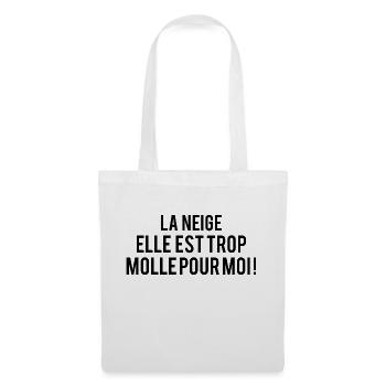 LA NEIGE EST TROP MOLLE POUR MOI - Sac en tissu - blanc - Devant