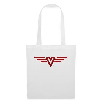 Super Maman - Cœur et ailes - Sac en tissu - blanc - Devant