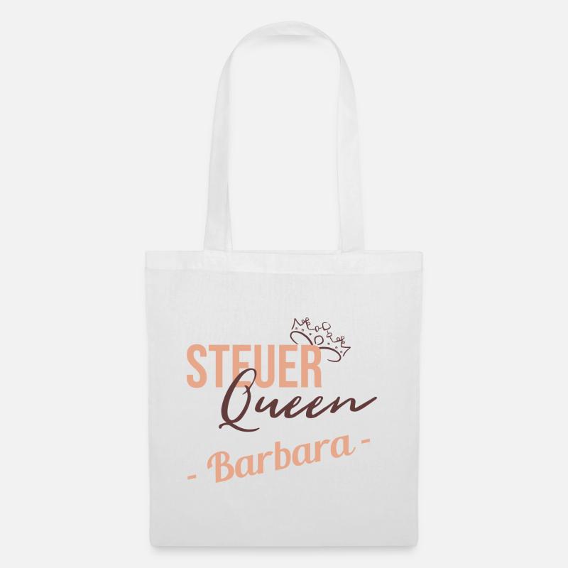 Steuer Queen Barbara - Stoffbeutel - Weiß