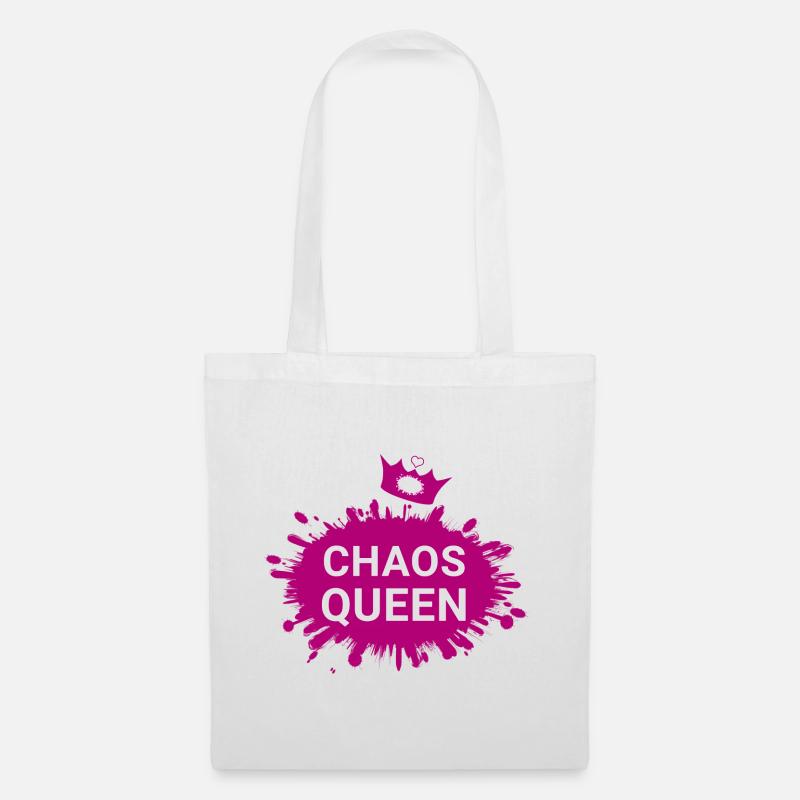 Chaos Queen Krone - Stoffbeutel - Weiß