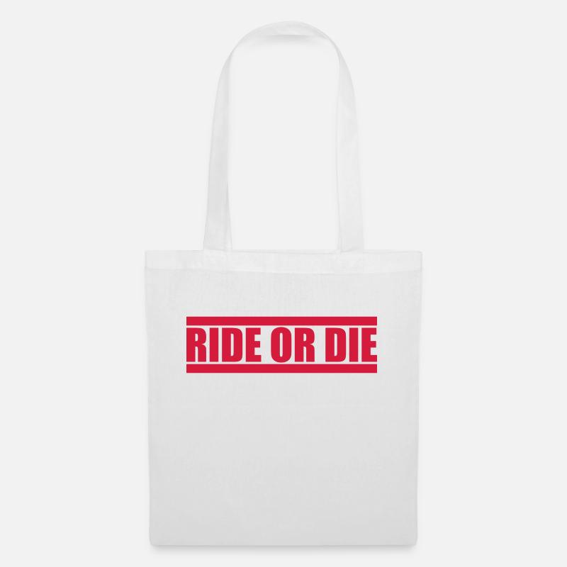 Logo de voiture Ride - Sac en tissu - blanc