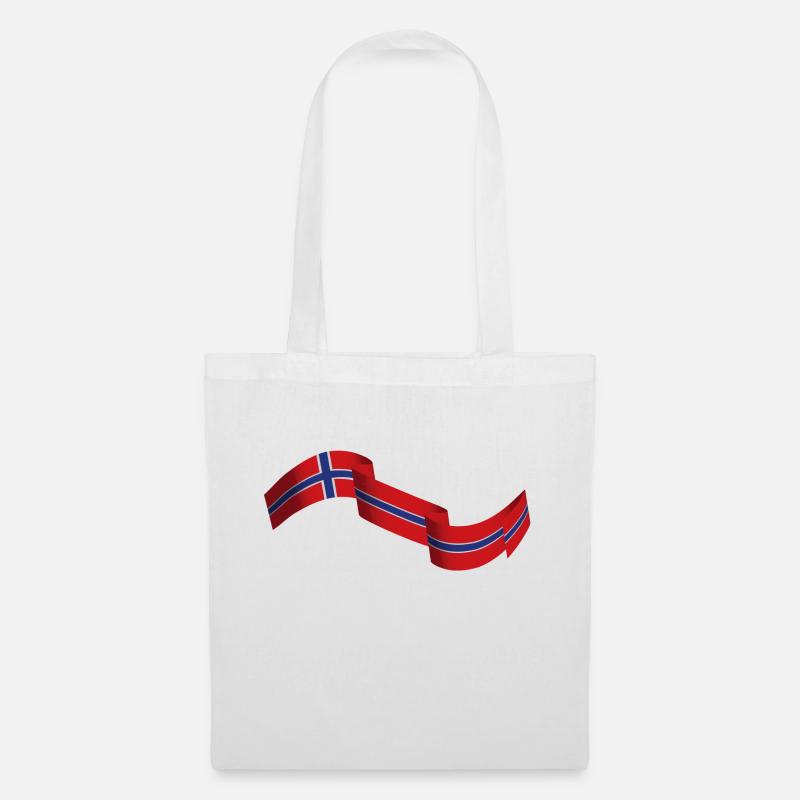Die Flagge von Norwegen - Stoffbeutel - Weiß