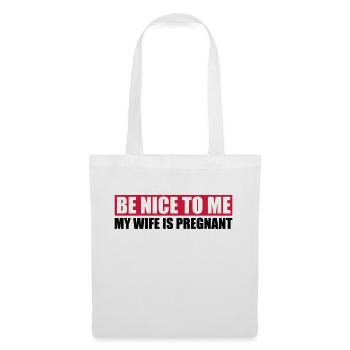 my wife is pregnant - Stoffbeutel - Weiß - Vorne