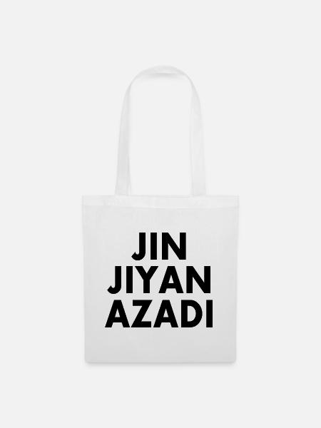 jin jiyan azadi - Stoffbeutel - Weiß
