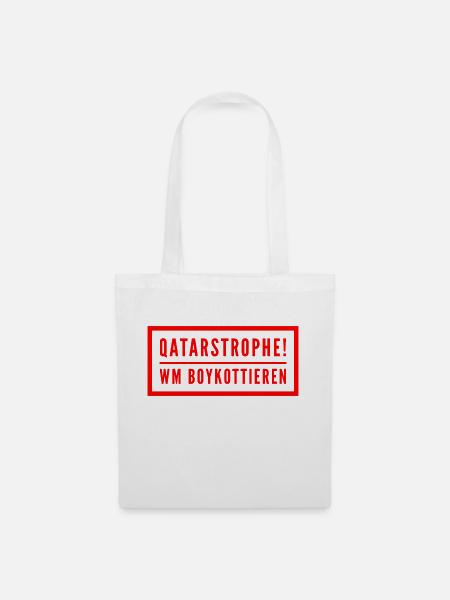 Qatar Katastrophe - Stoffbeutel - Weiß