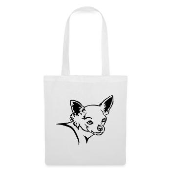 Tête de Chihuahua - Sac en tissu - blanc - Devant
