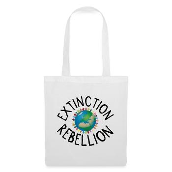 Extinction Rebellion Menschenkette schwarz - Stoffbeutel - Weiß - Vorne