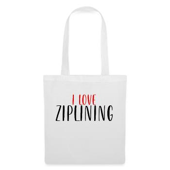 I Love Ziplining 4 - Stoffbeutel - Weiß - Vorne