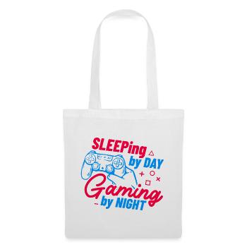 Sleeping By Day Gaming By Night - Tote Bag - white - Front