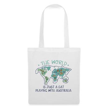 Les amoureux des chats drôles Le monde n’est qu’un chat - Sac en tissu - blanc - Devant