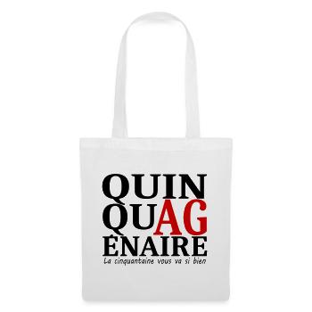 Quinquagénaire / Anniversaire / Humour / drôle - Sac en tissu - blanc - Devant