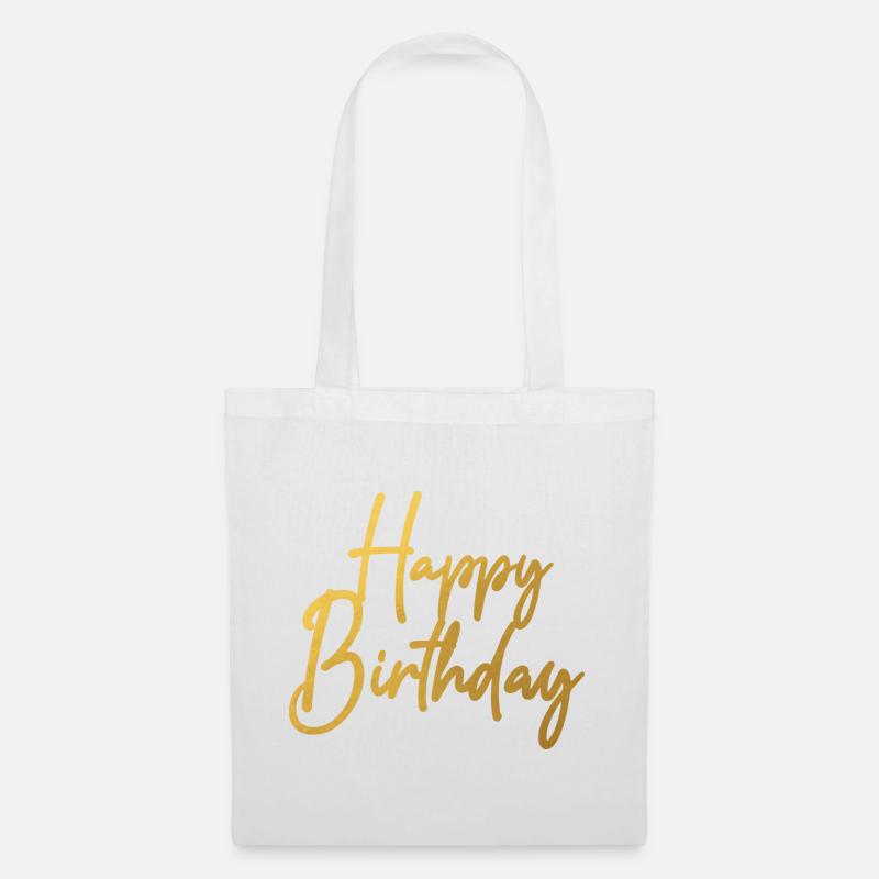 Happy Birthday - Stoffbeutel - Weiß