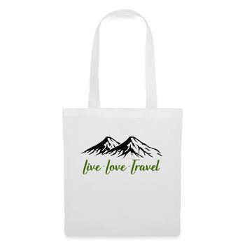 Vivre l’amour voyage montagnes - Sac en tissu - blanc - Devant