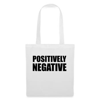 POSITIVEMENT NÉGATIF - Sac en tissu - blanc - Devant