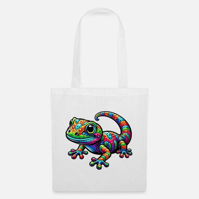Gecko - Stoffbeutel - Weiß