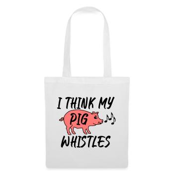 Je pense que mon cochon siffle - Sac en tissu - blanc - Devant