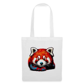 Petit panda - Sac en tissu - blanc - Devant