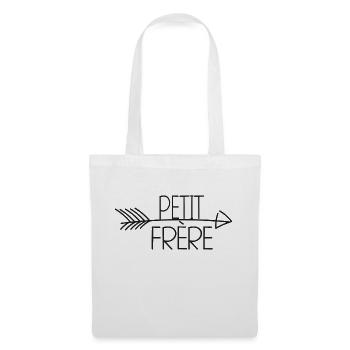 Petit frère -minimliste - Sac en tissu - blanc - Devant