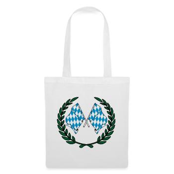 Drapeaux Couronne de laurier du Bayern - Sac en tissu - blanc - Devant
