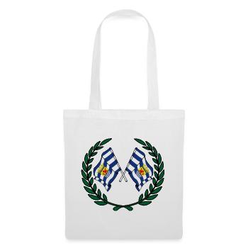Drapeaux de la province de Zélande couronne de laurier - Sac en tissu - blanc - Devant