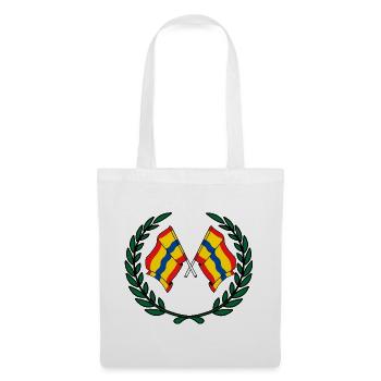 Couronne de laurier des drapeaux de la province d'Overijssel - Sac en tissu - blanc - Devant