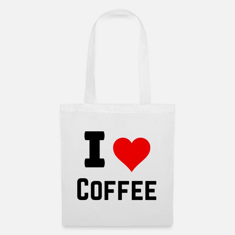 Ich liebe Kaffee - Stoffbeutel - Weiß