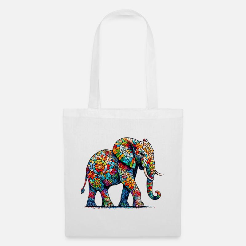 Elefant - Stoffbeutel - Weiß