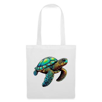 Tortue - Sac en tissu - blanc - Devant
